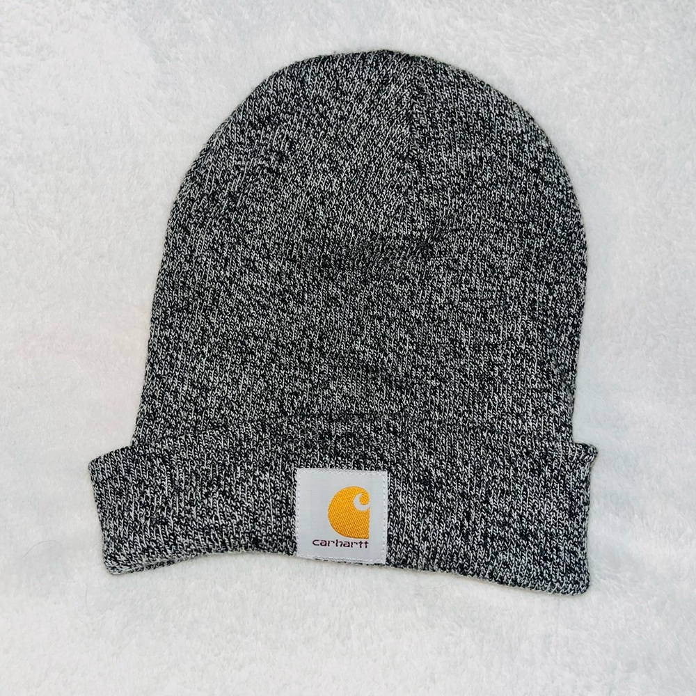 Carhartt Black and White Knit Beanie